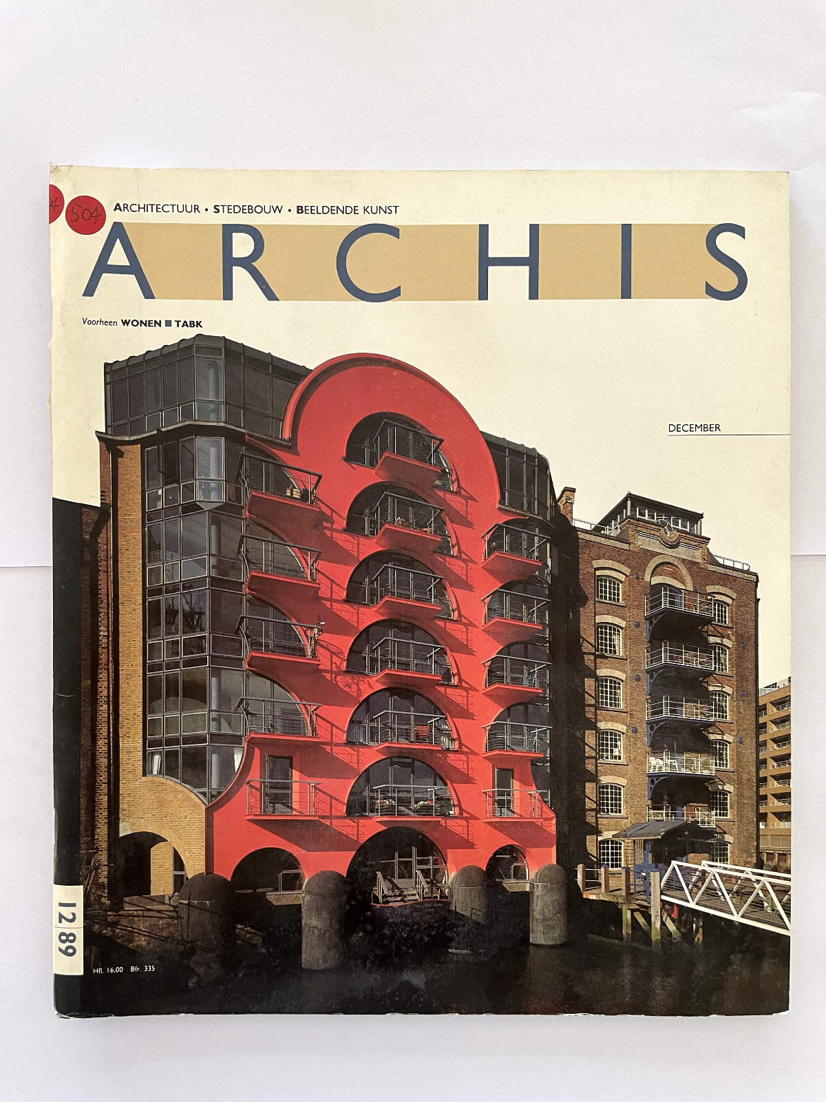 Archis December 1989 vintage Italian architecture magazine featuring modern building design