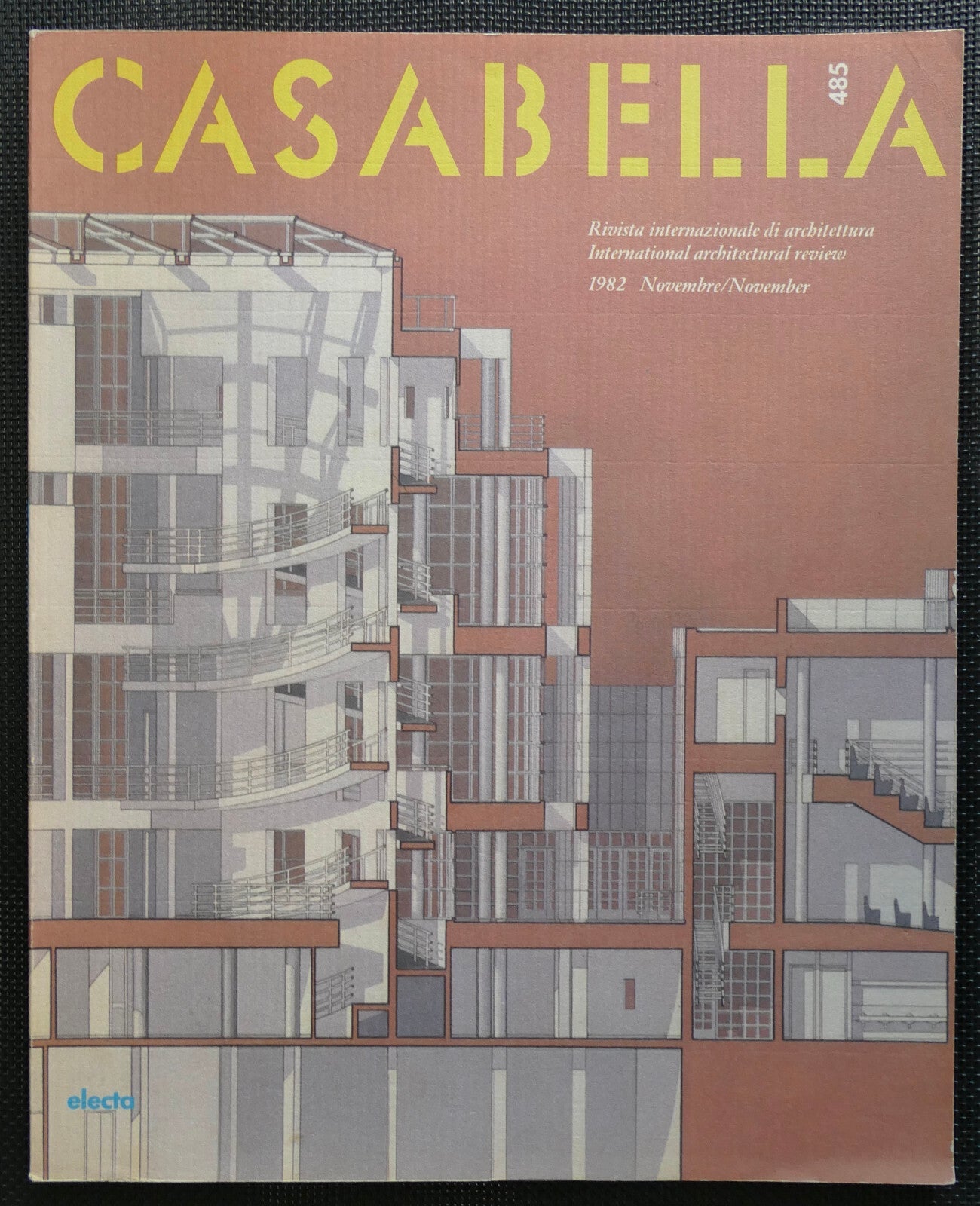 Casabella no 485 vintage Italian architecture magazine November 1982 edition