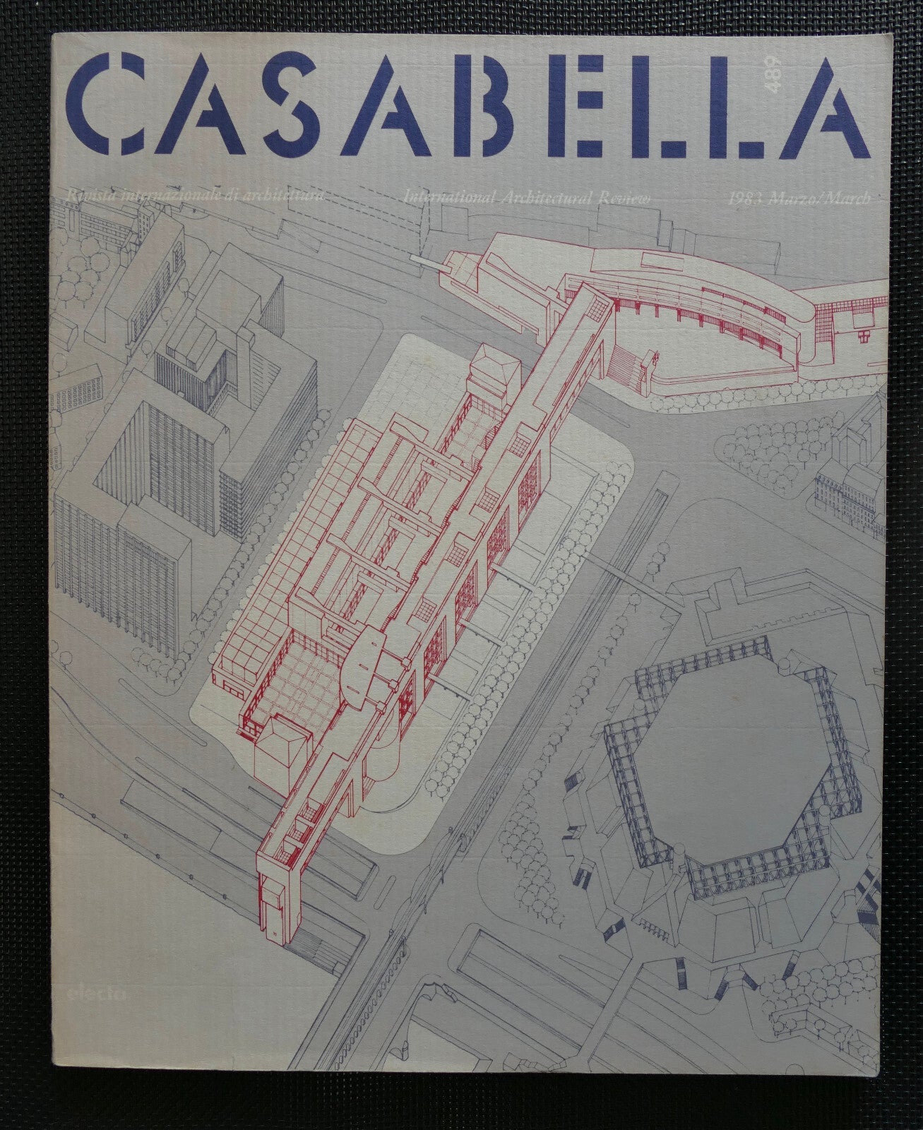 Casabella n. 489 1983 rivista vintage di architettura italiana con illustrazioni di design urbano