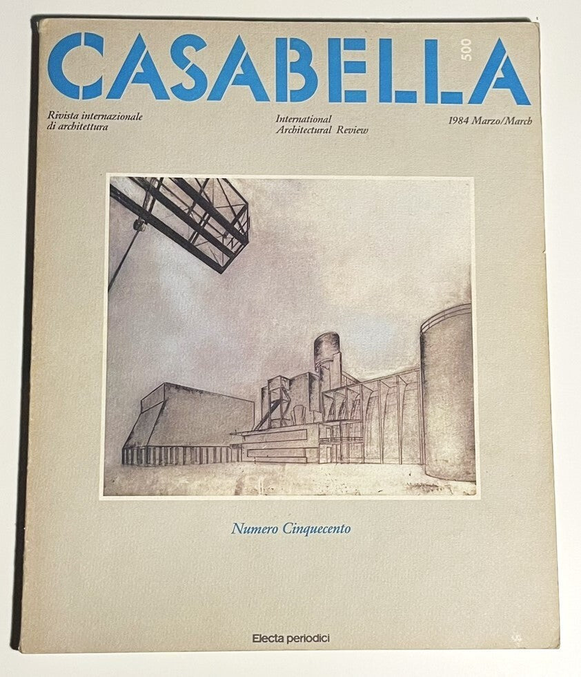 Casabella magazine no 500 March 1984 vintage Italian architecture review publication