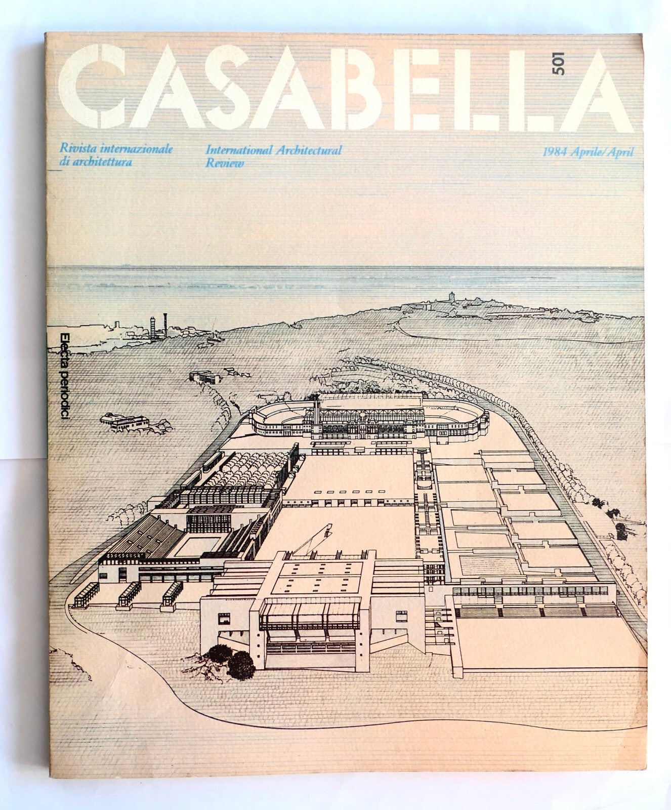 Casabella no 501 1984 vintage Italian architecture magazine with architectural drawings cover