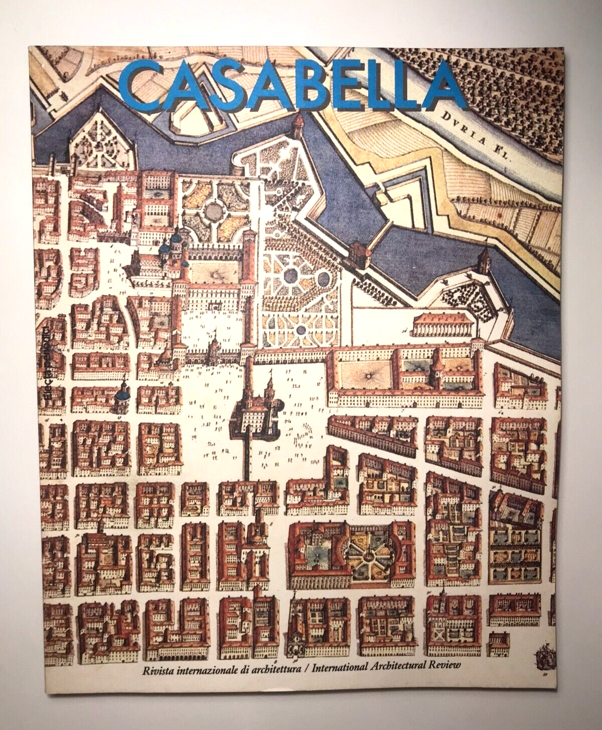 Casabella vintage 1987 rivista di architettura italiana con copertina mappa storica della città