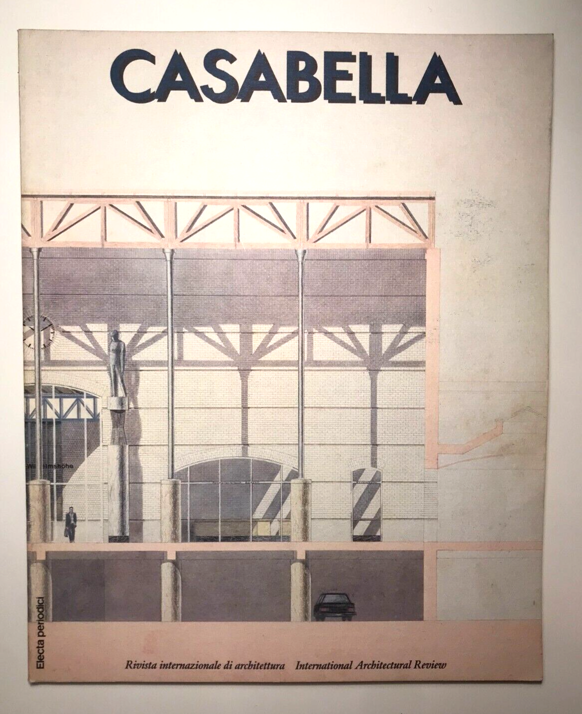 Casabella rivista italiana di architettura vintage n. 536 del 1987 con illustrazione dell'edificio