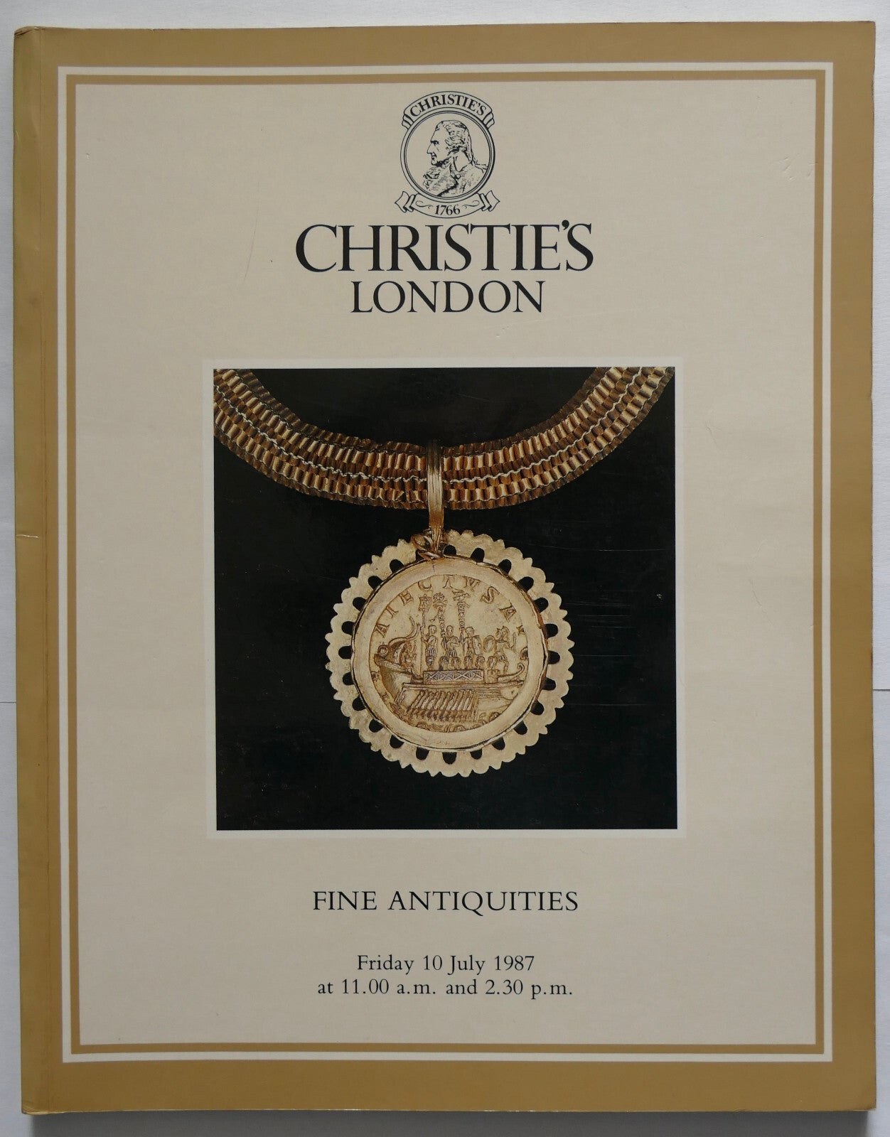 Christie's London Fine Antiquities auction catalog vintage 1987 illustrated guide