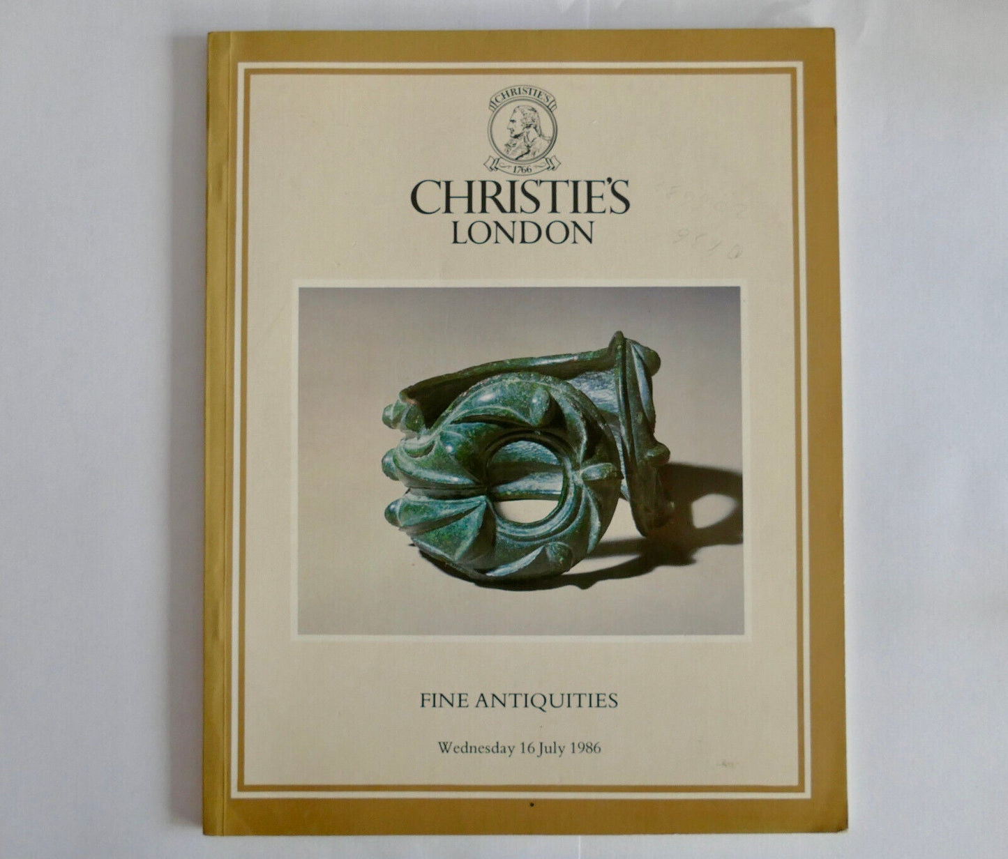 Christie's London Fine Antiquities auction catalog vintage July 1986 collectible publication
