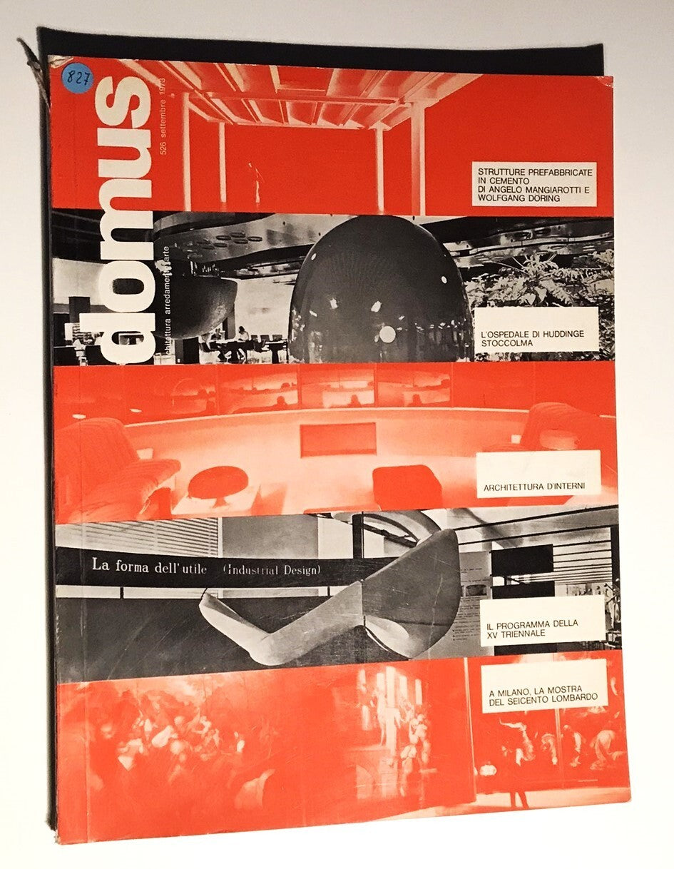 Domus magazine no. 526 vintage 1973 Italian architecture and industrial design publication