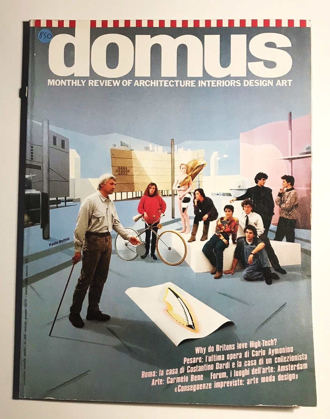 Domus magazine no 637 vintage 1983 Italian architecture interiors design art review
