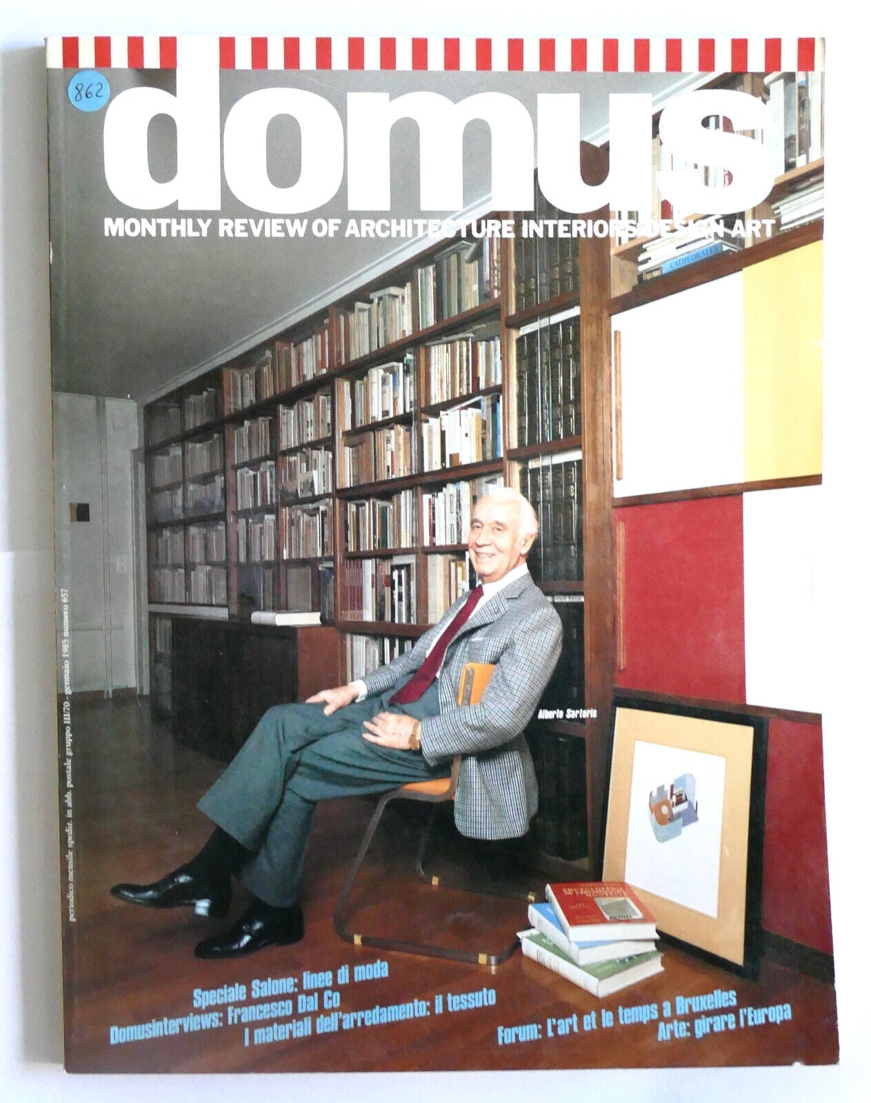 Domus magazine no 657 1985 vintage Italian architecture and design publication with Alberto Sartoris