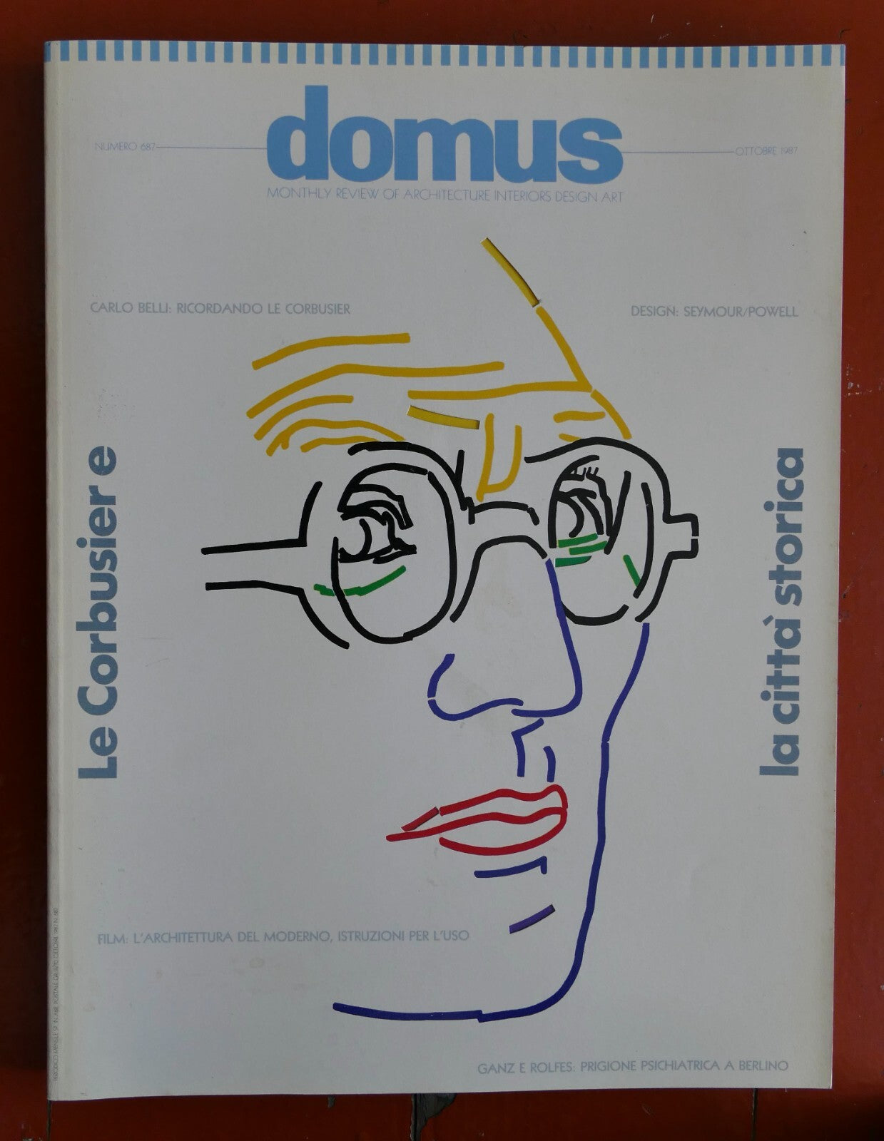 Domus magazine no 687 October 1987 vintage Italian architecture and design publication featuring Le Corbusier