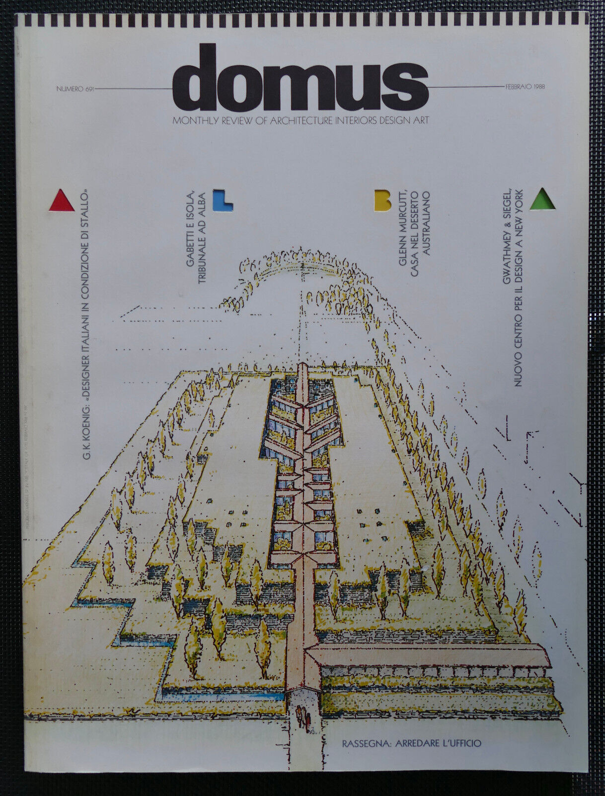 Domus magazine n. 691 febbraio 1988 pubblicazione vintage su architettura italiana, interni, design e arte