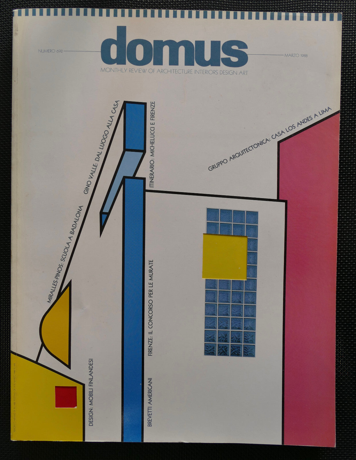 Domus magazine no 692 March 1988 vintage Italian architecture and design publication