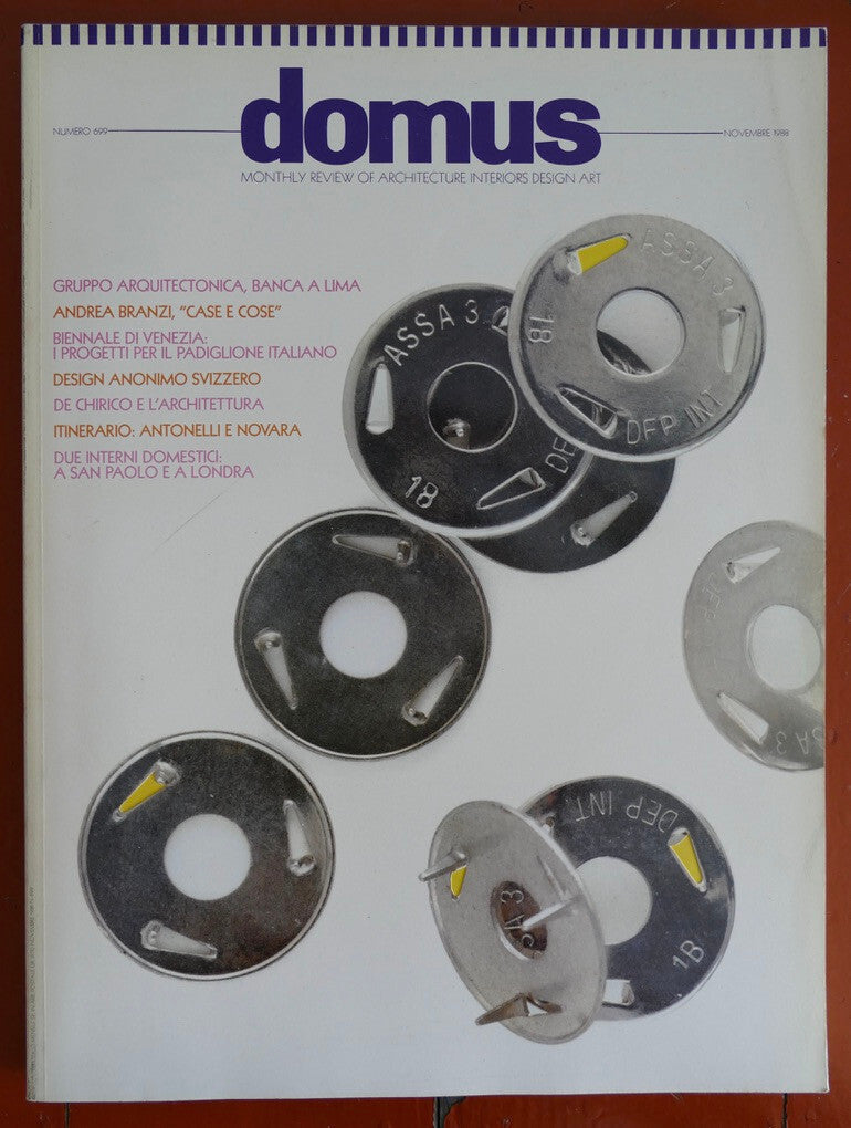 Domus magazine November 1988 vintage architecture interiors design art publication
