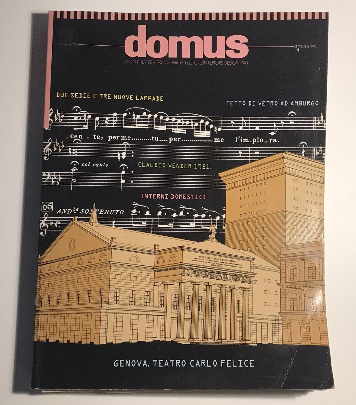 Rivista Domus n. 719 Settembre 1990 pubblicazione vintage di architettura e design italiano