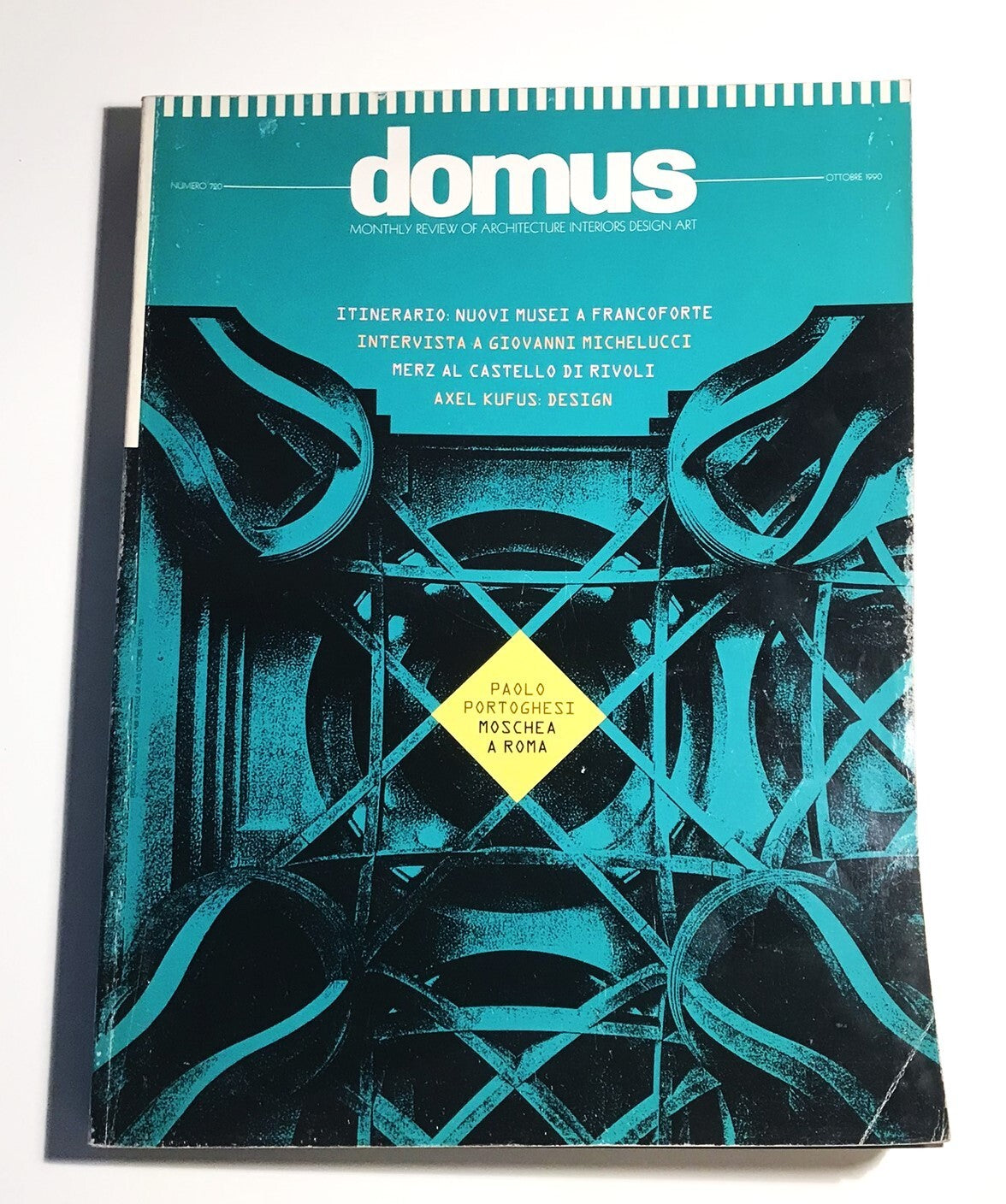 Rivista Domus n. 720 ottobre 1990 pubblicazione vintage di architettura e design italiano