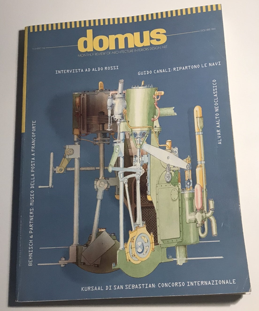 Domus magazine n. 722 1990 architettura italiana vintage interni design pubblicazione d'arte