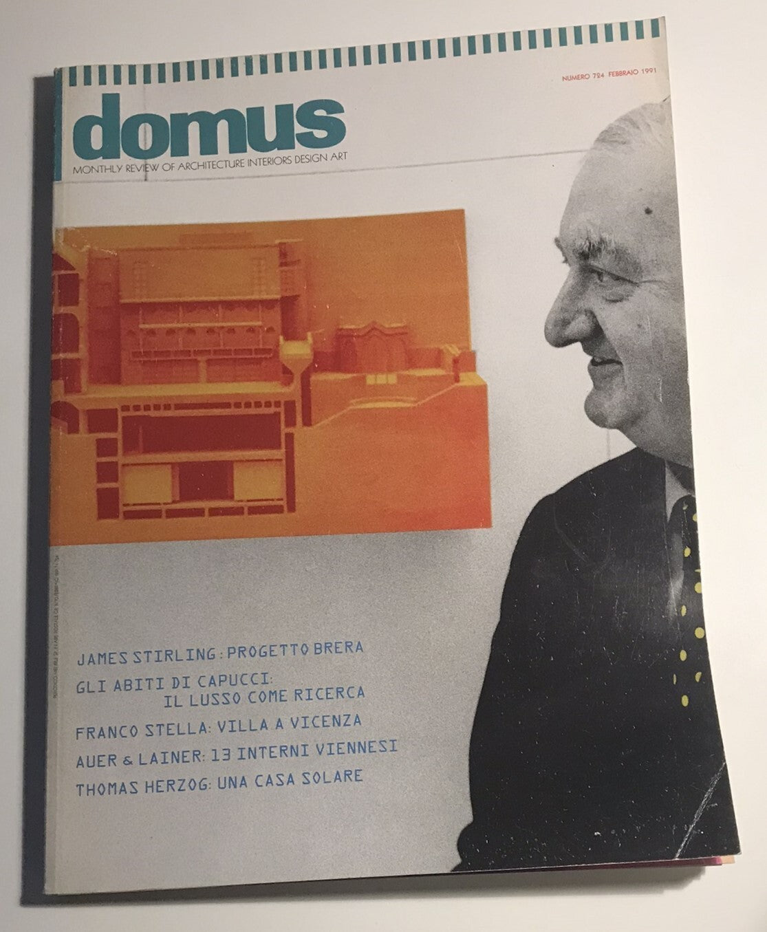 Rivista Domus n. 724 febbraio 1991 pubblicazione vintage di architettura e design italiani