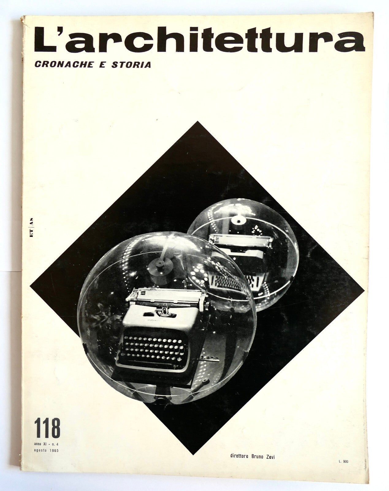 L'architettura vintage Rivista di architettura italiana numero 118 agosto 1965 diretta da Bruno Zevi