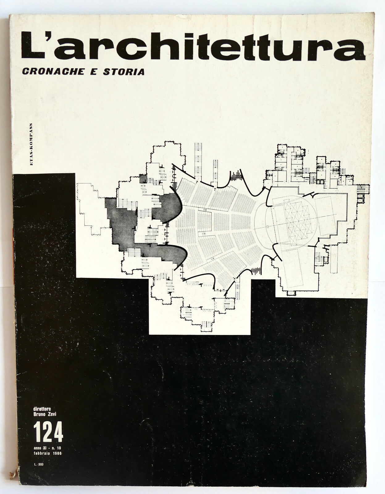 L'architettura n.124 1966 rivista di architettura italiana vintage diretta da Bruno Zevi