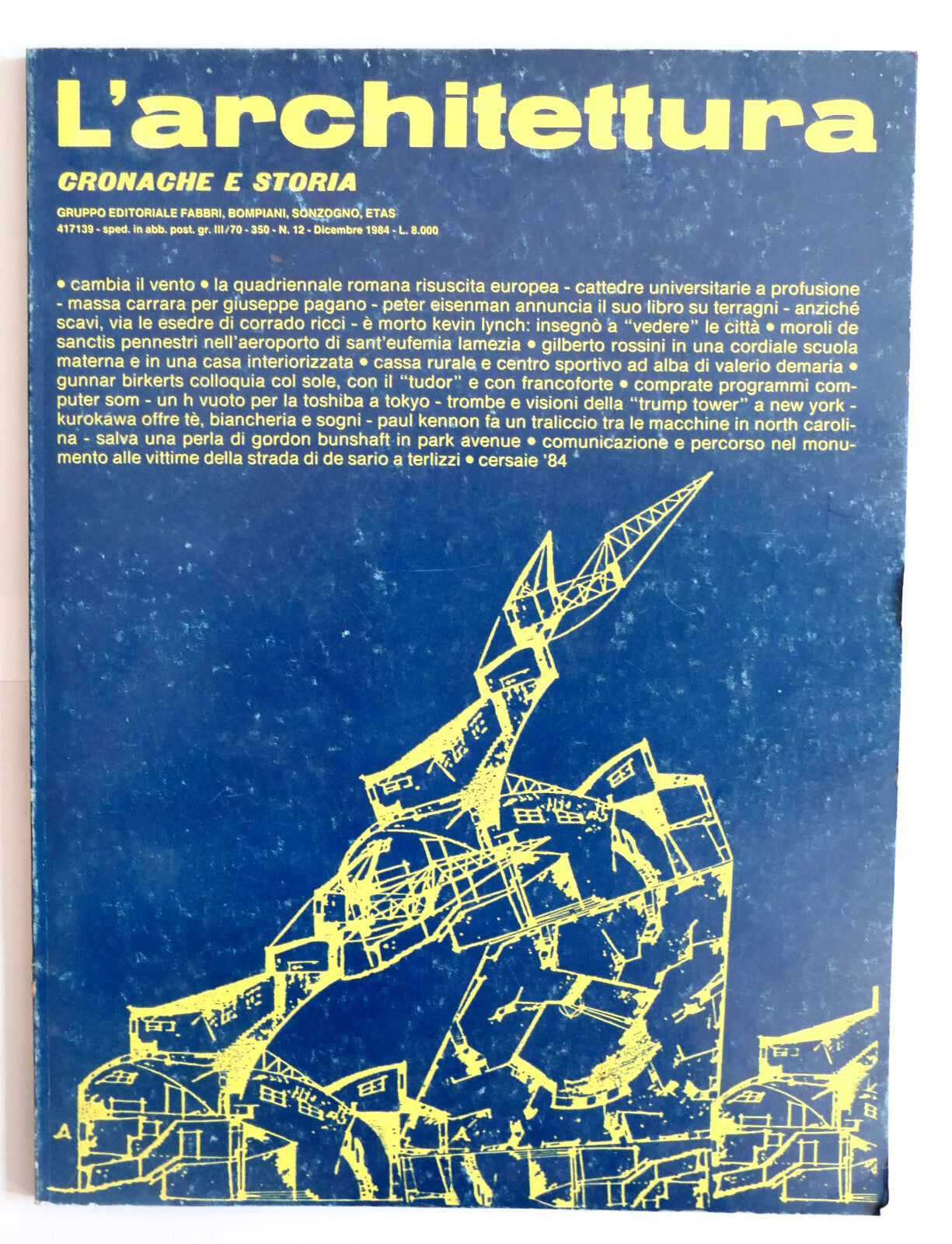 L'architettura vintage Rivista italiana di architettura numero 350 dicembre 1984 giornale illustrato