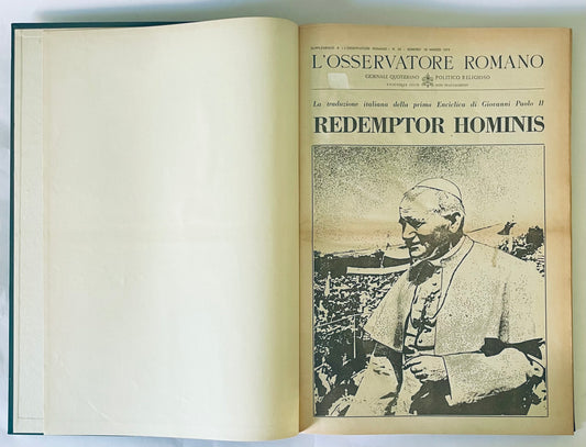 L'OSSERVATORE ROMANO SUPPLEMENTI E DOCUMENTI | 1979 AL 1987
