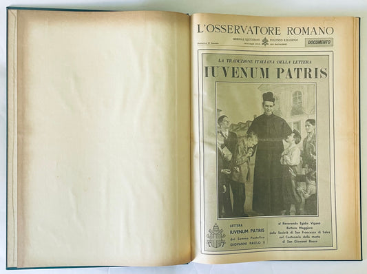 L'OSSERVATORE ROMANO SUPPLEMENTI E DOCUMENTI | 1988 AL 1989