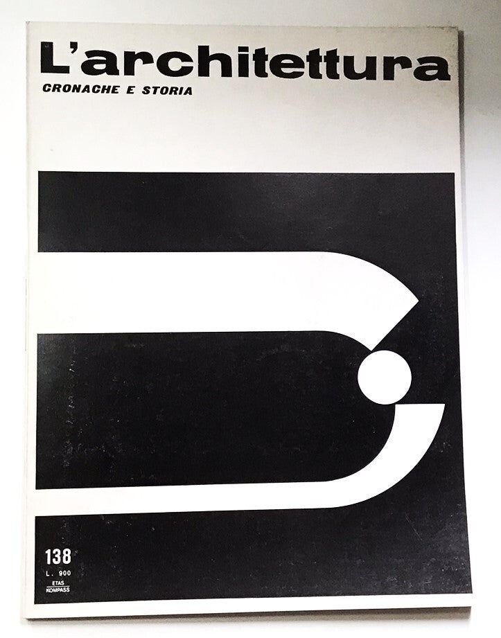 L'Architettura n. 138 1967 rivista italiana di architettura vintage con copertina dal design grafico modernista