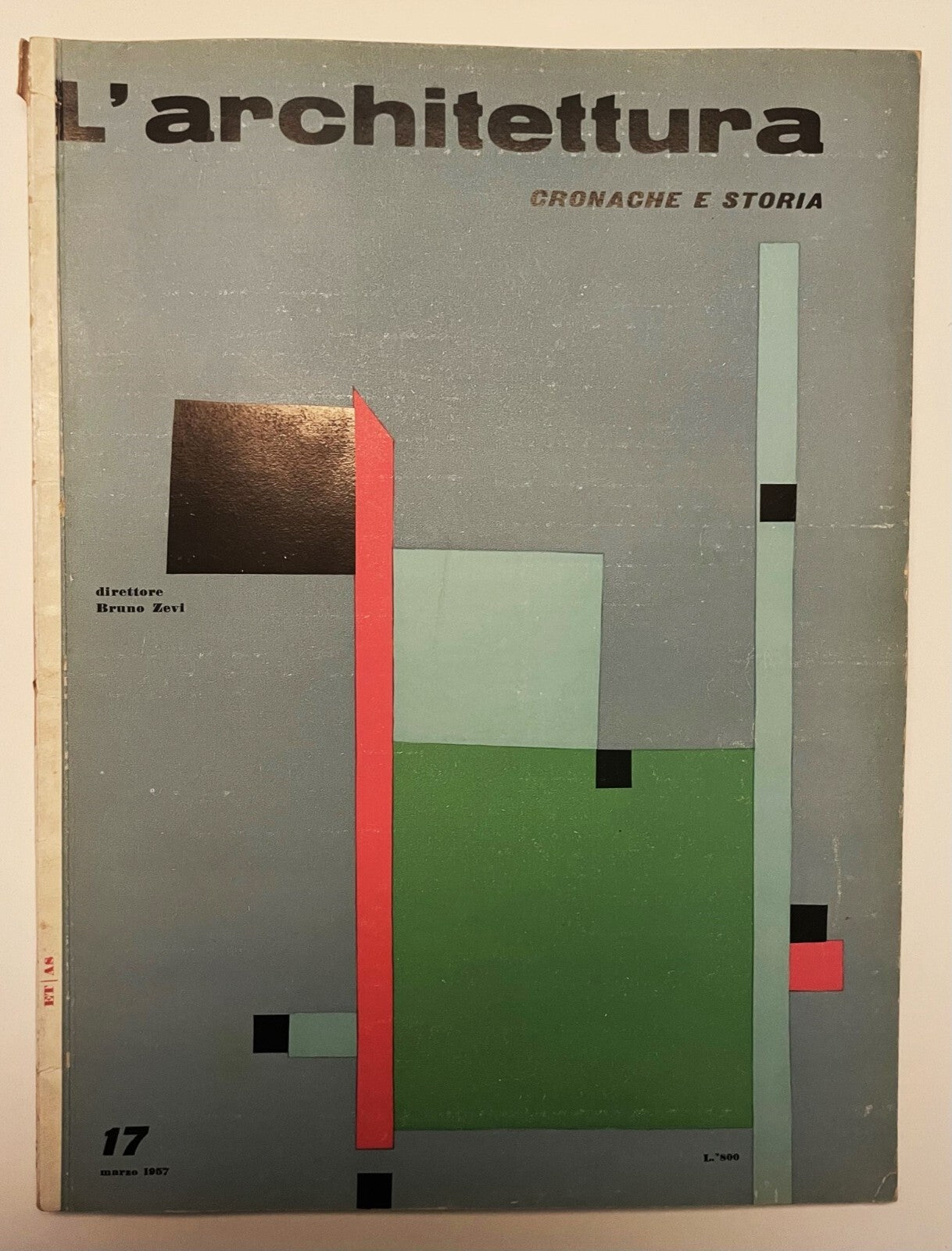L'Architettura n. 17 vintage 1957 rivista di architettura italiana diretta da Bruno Zevi
