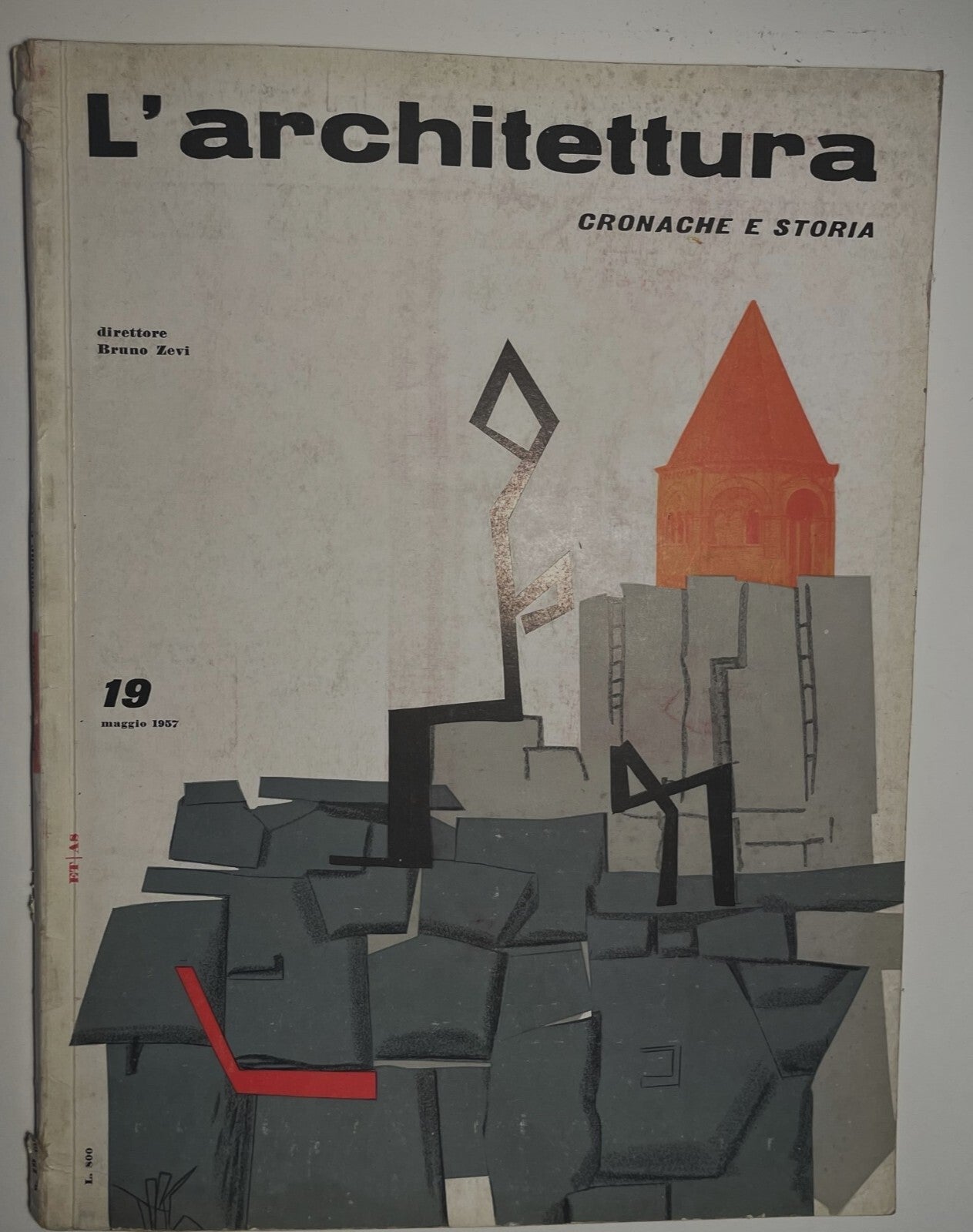 L'architettura n. 19 maggio 1957 rivista italiana di architettura vintage diretta da Bruno Zevi