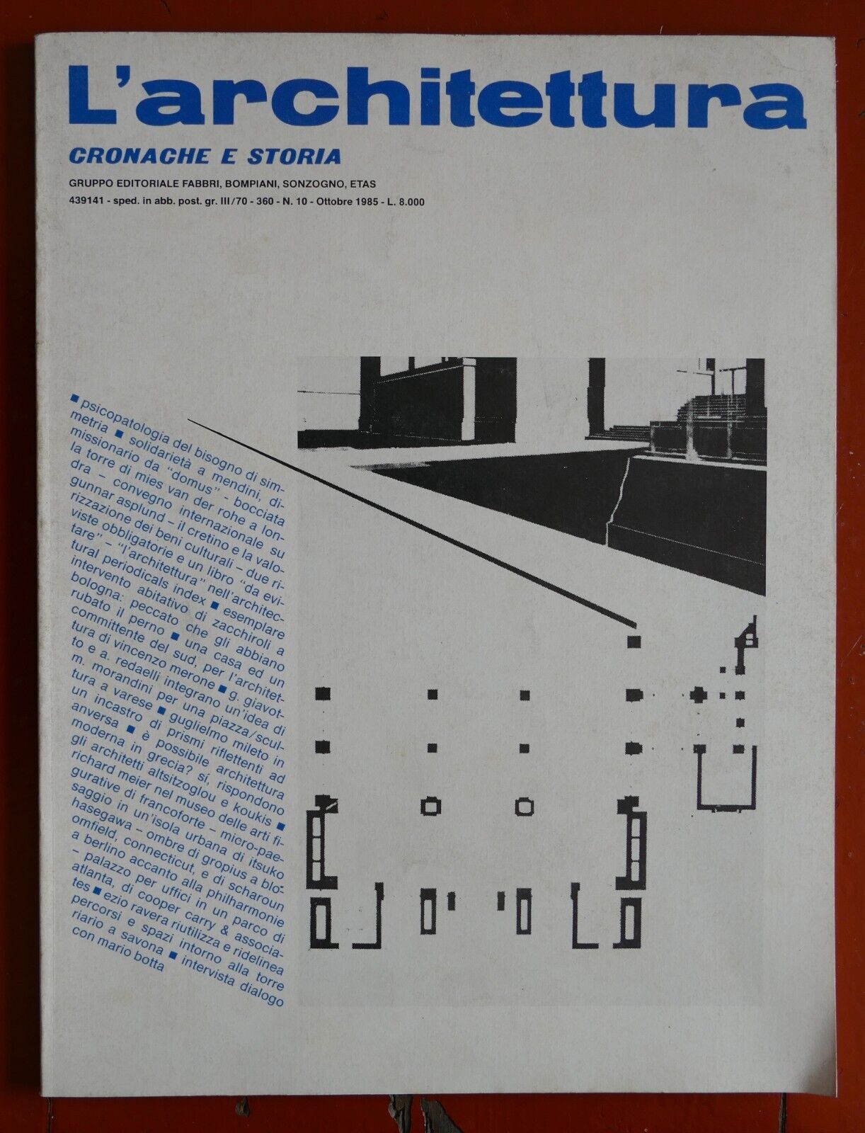 L'architettura no 360 ottobre 1985 rivista italiana di architettura vintage con cronache storiche e analisi del design
