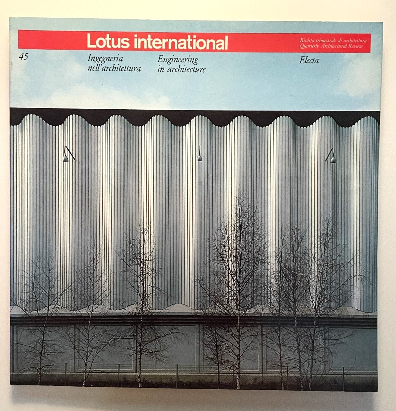 Lotus International n. 45 1985 rivista vintage di architettura italiana ingegneria nell'architettura