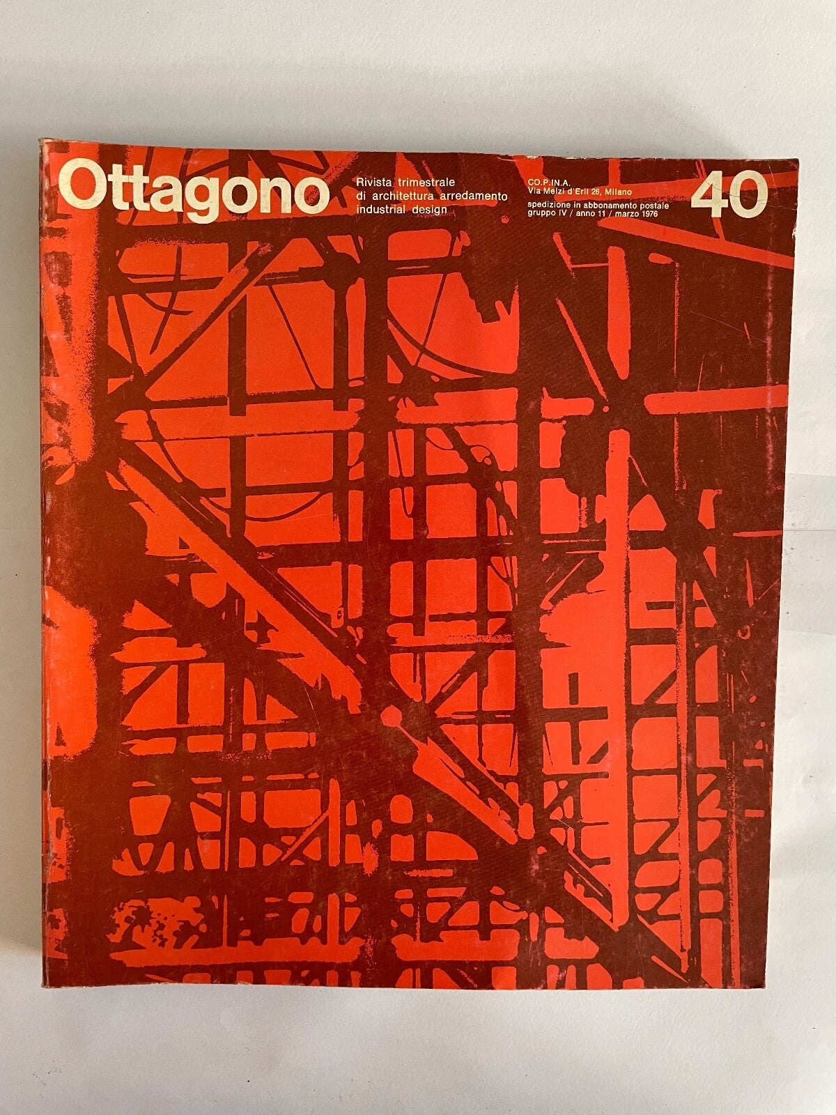 Ottagono n. 40 1976 rivista vintage di architettura italiana design industriale e arredamento