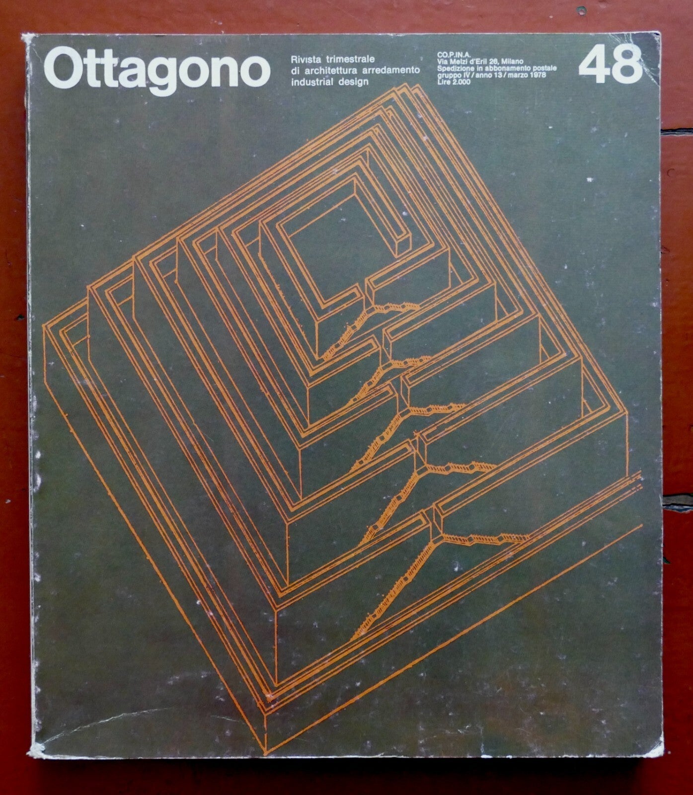 Ottagono n. 48 rivista di architettura italiana vintage design industriale 1978