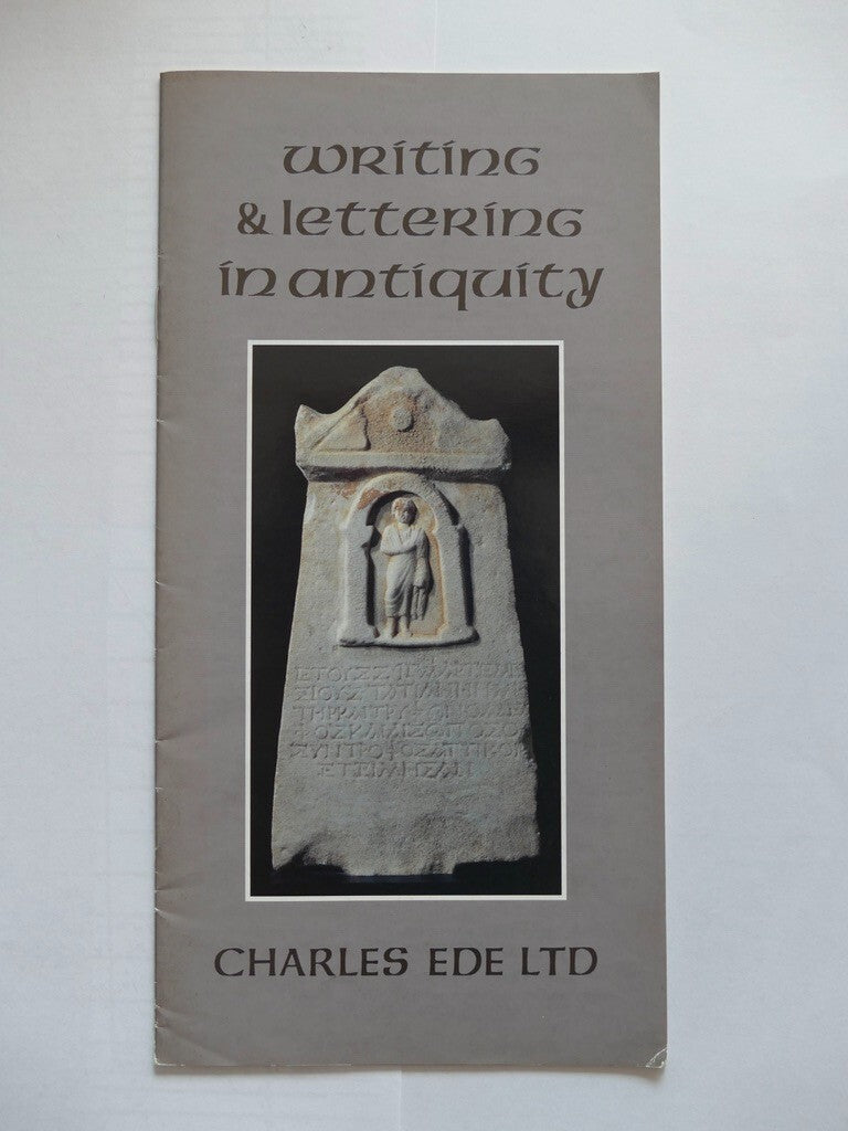 Catalogo vintage Writing & Lettering in Antiquity di Charles Ede Ltd su iscrizioni e scritture antiche