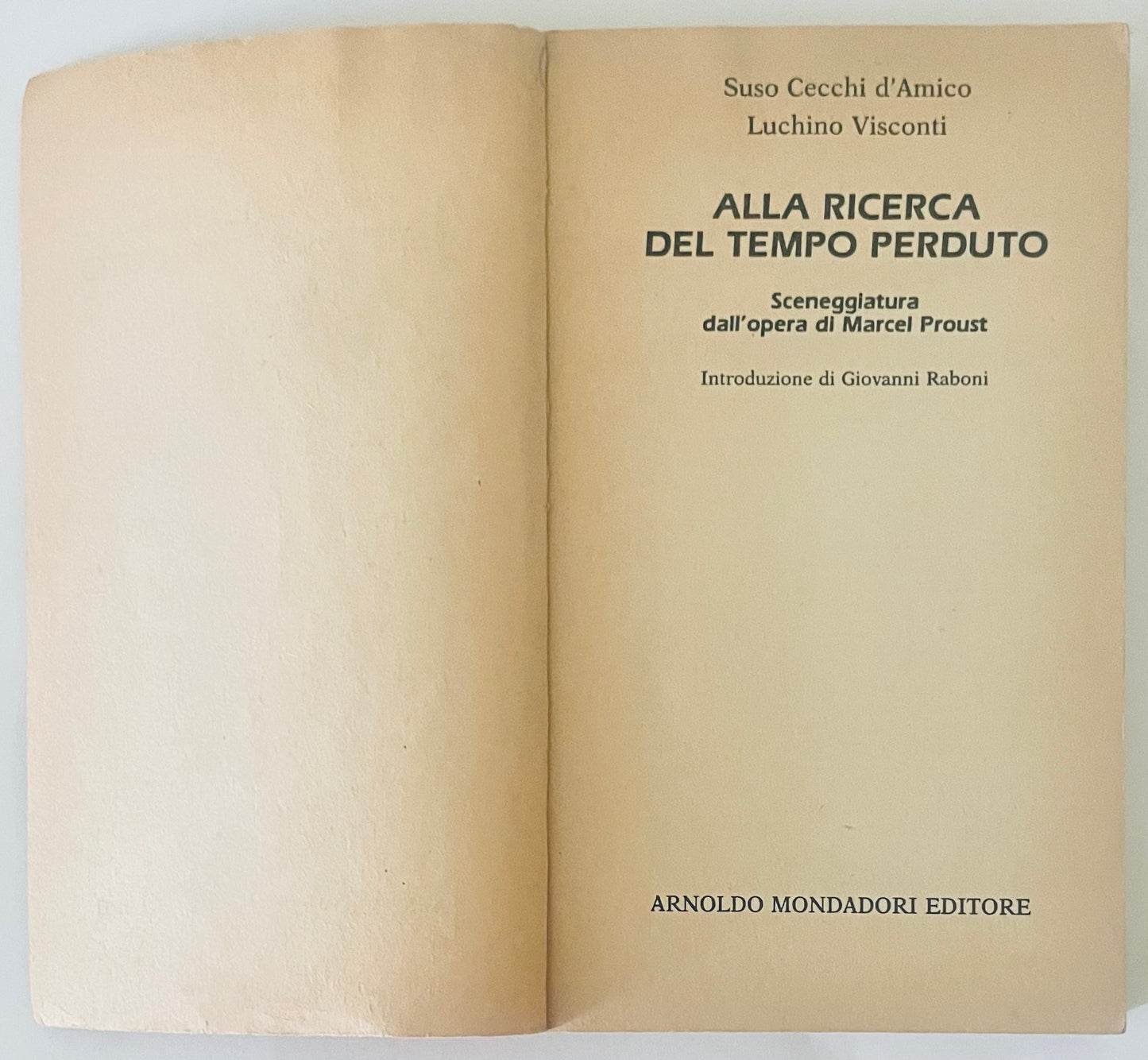 ALLA RICERCA DEL TEMPO PERDUTO | I EDIZ. 1986 | M. PROUST