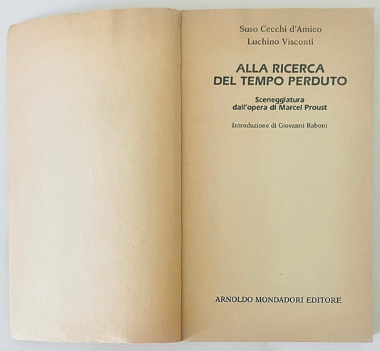 ALLA RICERCA DEL TEMPO PERDUTO | I EDIZ. 1986 | M. PROUST