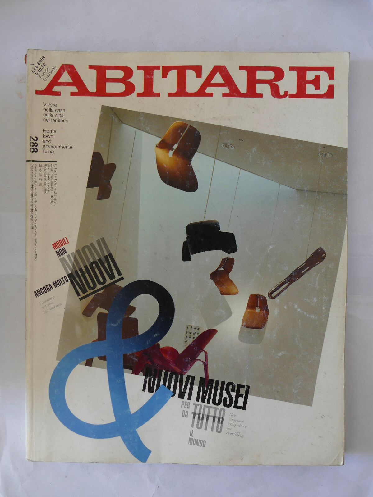 Rivista Abitare n. 288 1990 pubblicazione vintage di architettura e design italiani