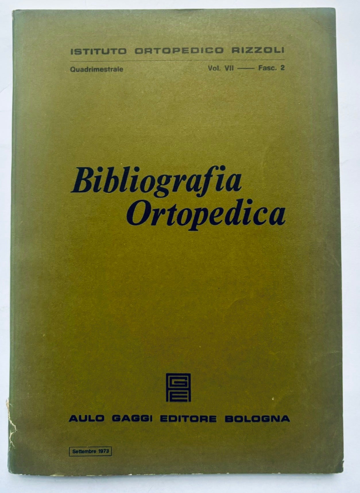 Bibliografia Ortopedica vintage medical journal volume VII issue 2 1973 by Istituto Ortopedico Rizzoli