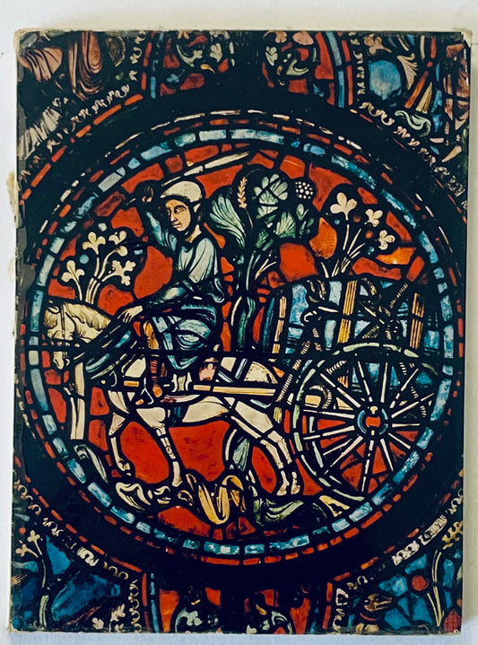 Libro d'arte vintage Chartres 1962 di Henri Arthur con illustrazioni di vetrate istoriate