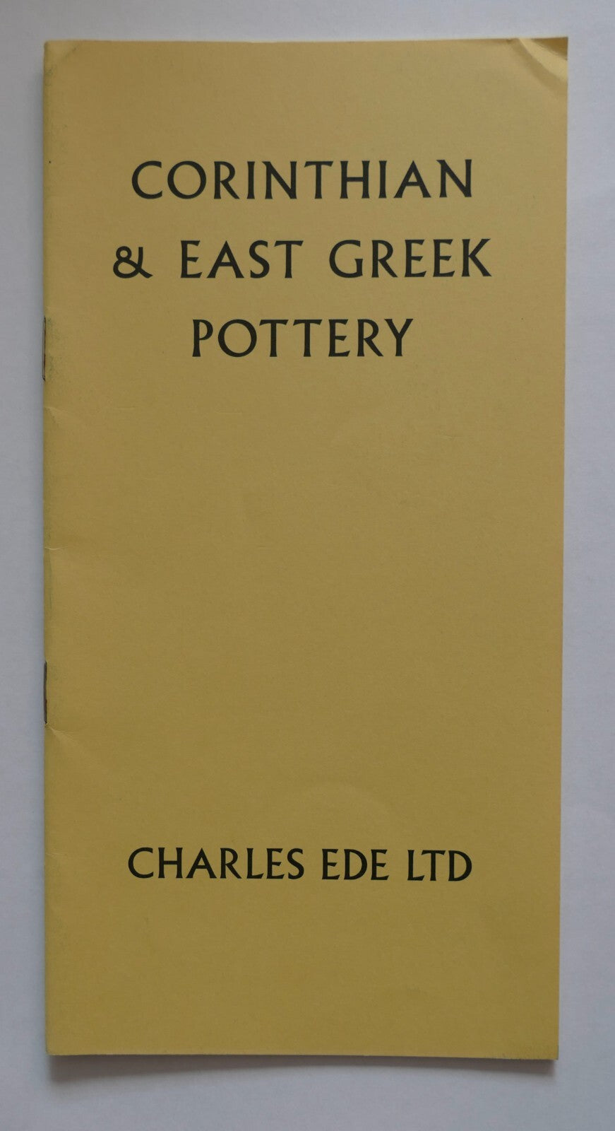 Catalogo di ceramica corinzia e greca orientale di Charles Ede Ltd, pubblicazione vintage di archeologia