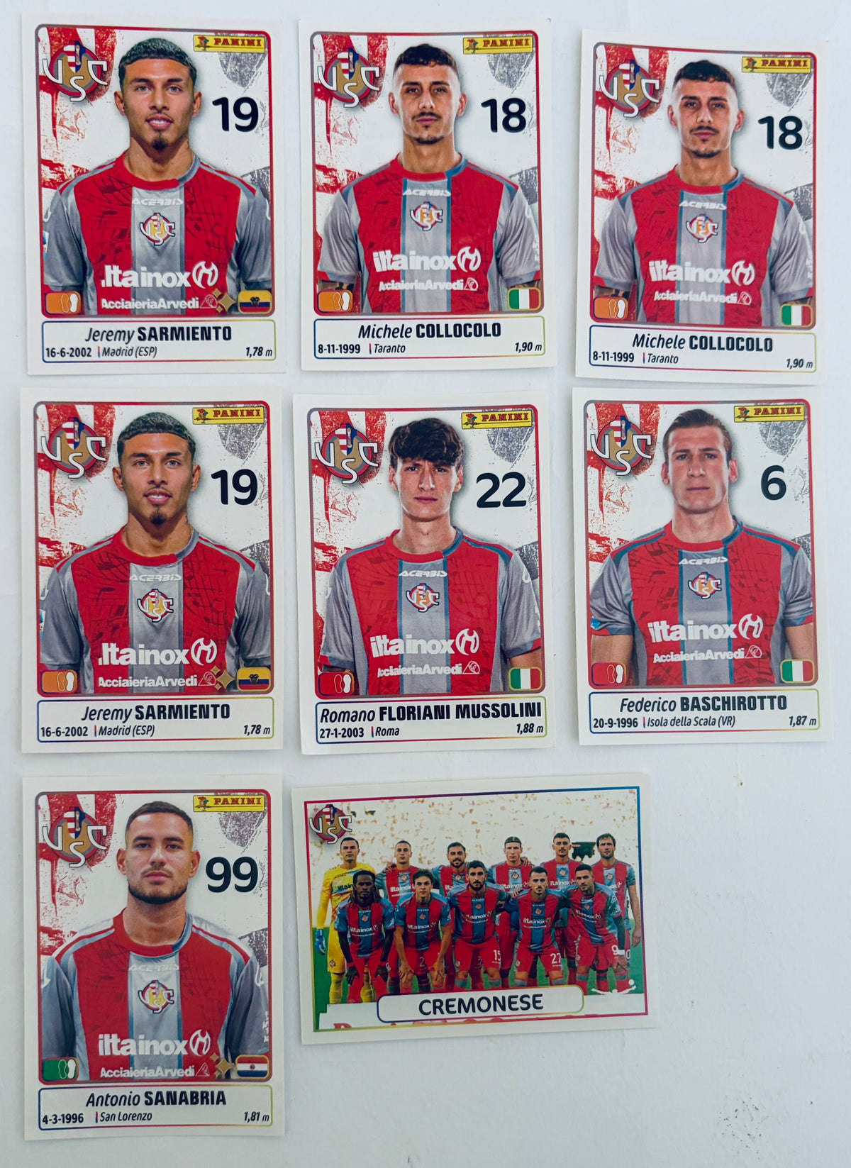 CALCIATORI PANINI 2025-2026 | CREMONESE | N 8