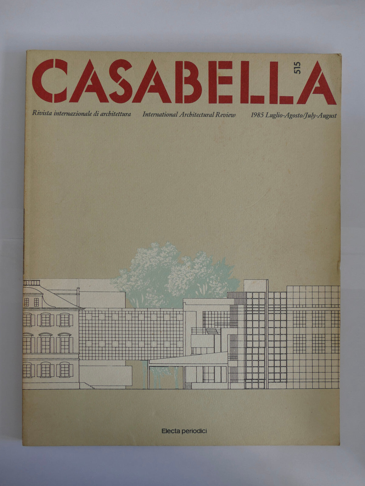 Casabella n. 515 1985 rivista vintage di architettura italiana numero Luglio-Agosto