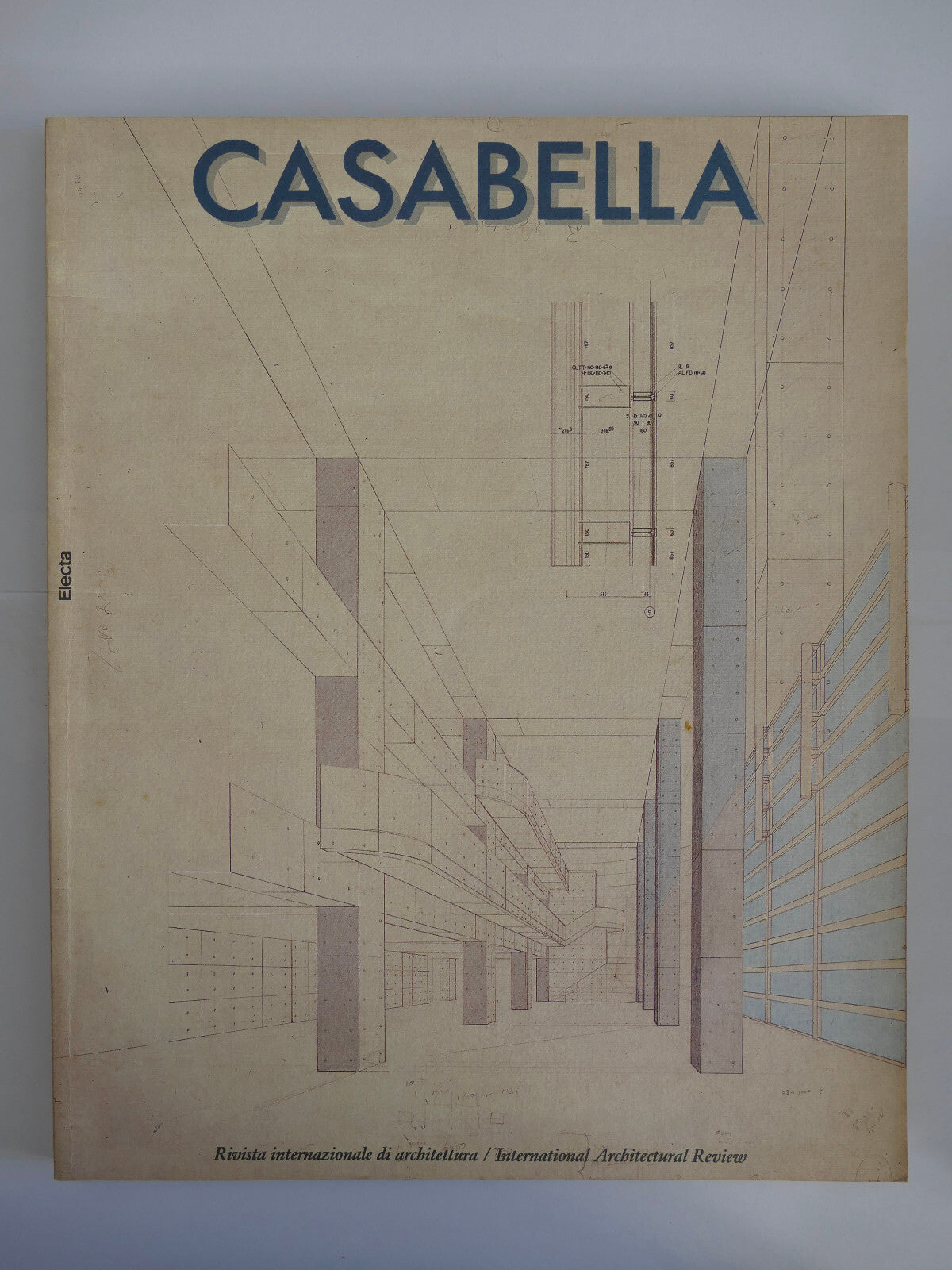 Casabella vintage rivista di architettura italiana n. 539 con disegni architettonici 1987