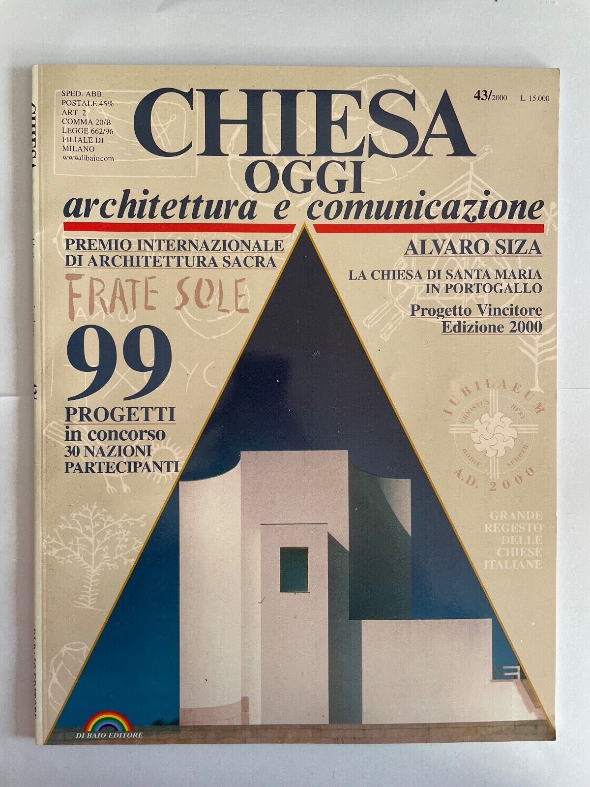 Rivista di architettura e comunicazione Chiesa Oggi edizione 2000 con progetti di architettura sacra