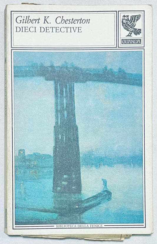 Dieci Detective di Gilbert K. Chesterton libro giallo vintage con illustrazione di copertina suggestiva