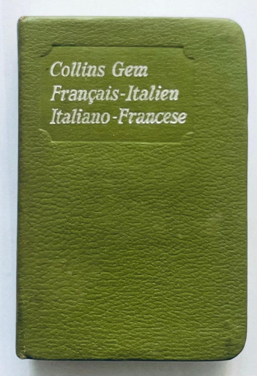 Dizionario tascabile bilingue Collins Gem Francese-Italiano Italiano-Francese edizione 1966 vintage