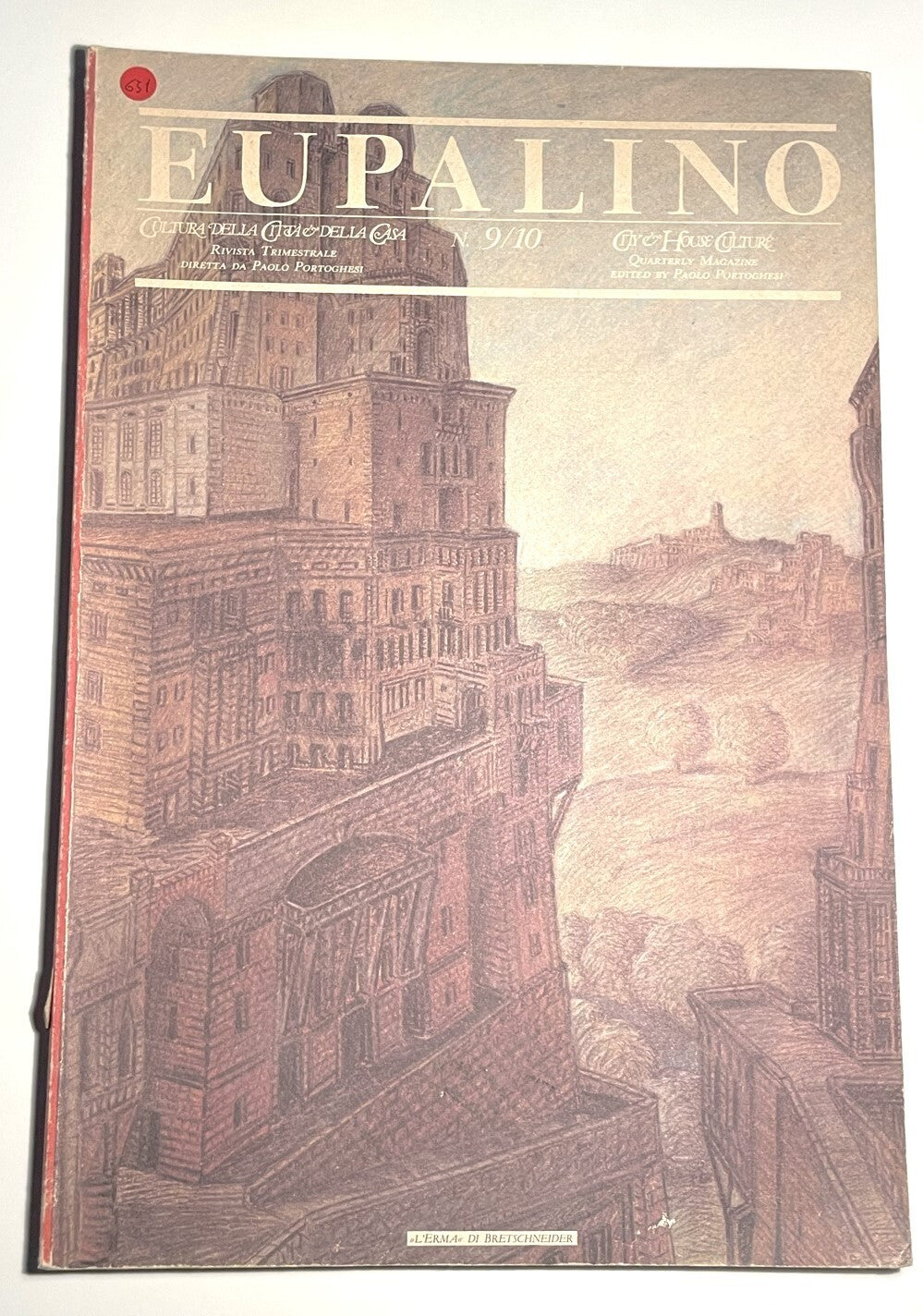 Rivista di architettura italiana vintage Eupalino numero 9/10 a cura di Paolo Portoghesi