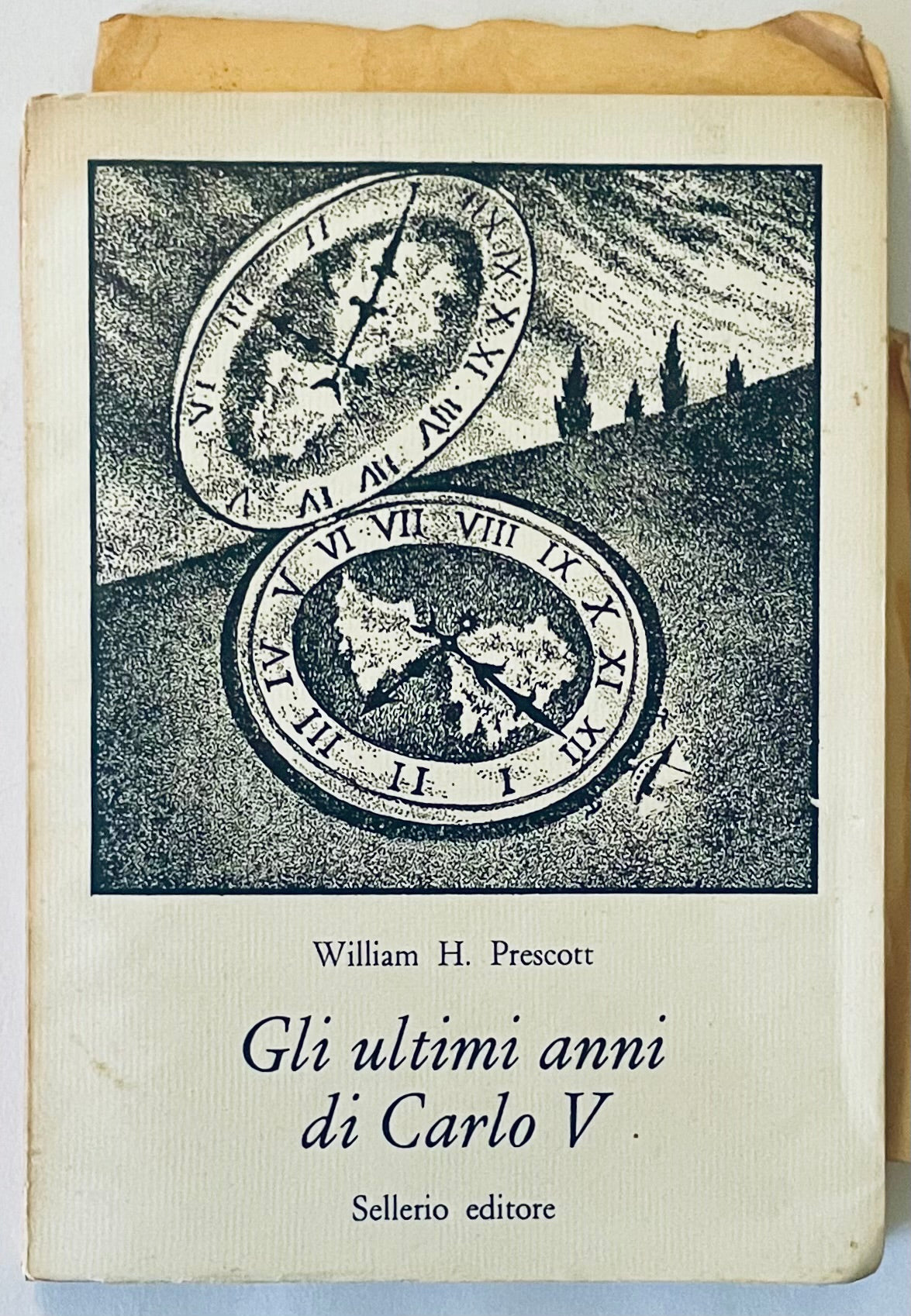 Libro storico vintage Gli ultimi anni di Carlo V di William H. Prescott con copertina illustrata