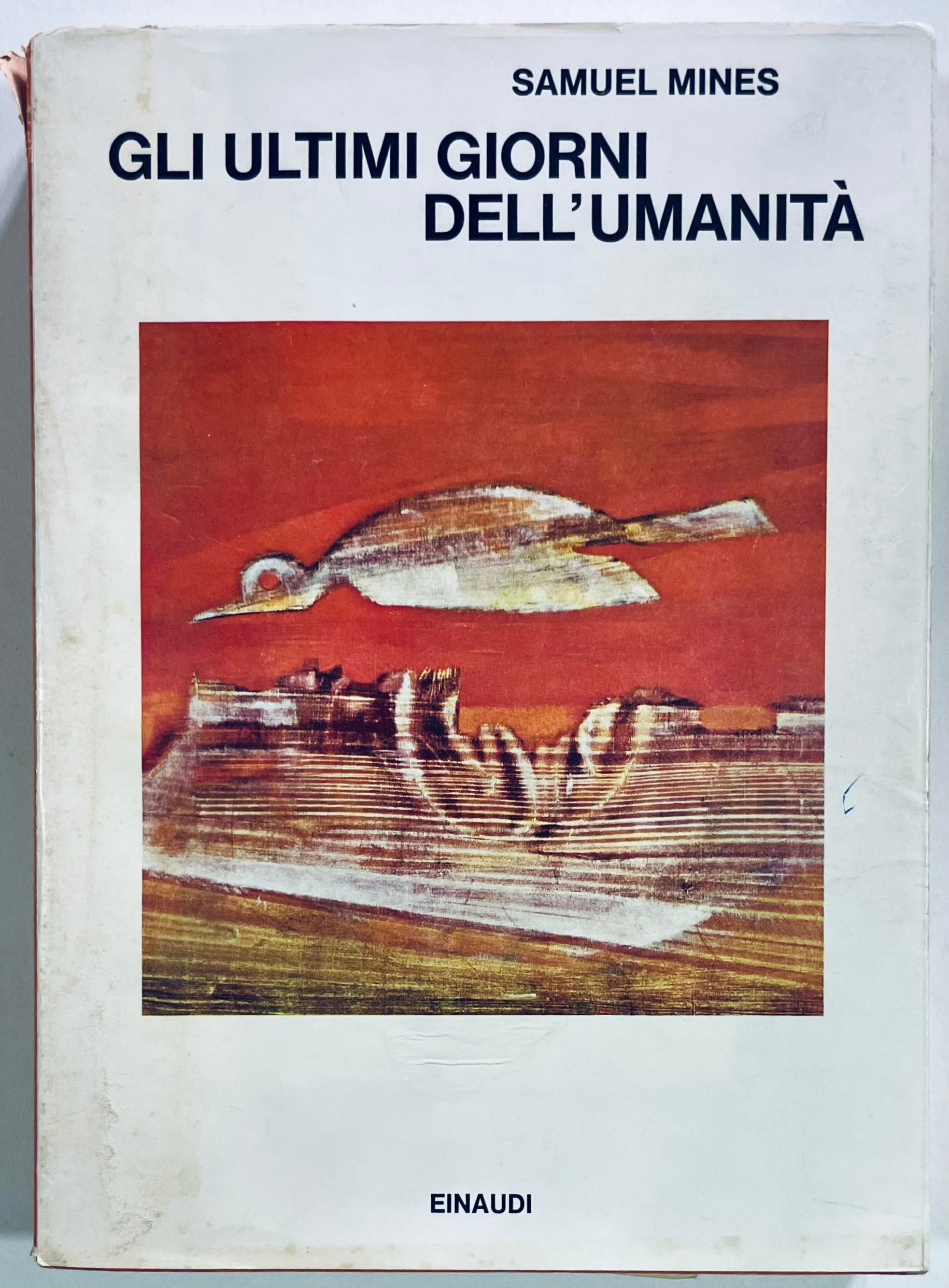 Gli Ultimi Giorni Dell'Umanità libro vintage di Samuel Mines con copertina astratta