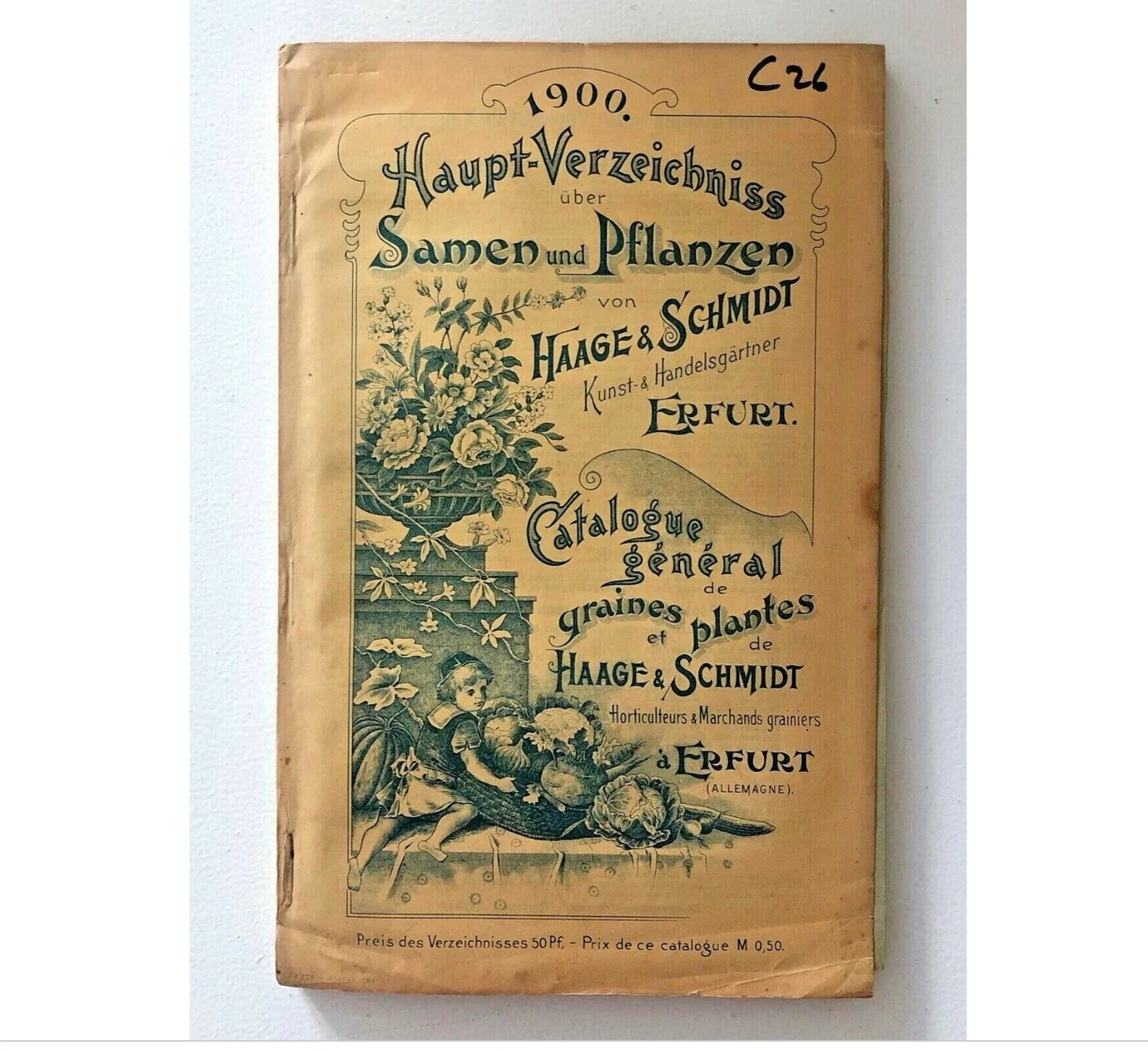 Vintage 1900 Haage & Schmidt seed and plant catalog botanical horticulture guide