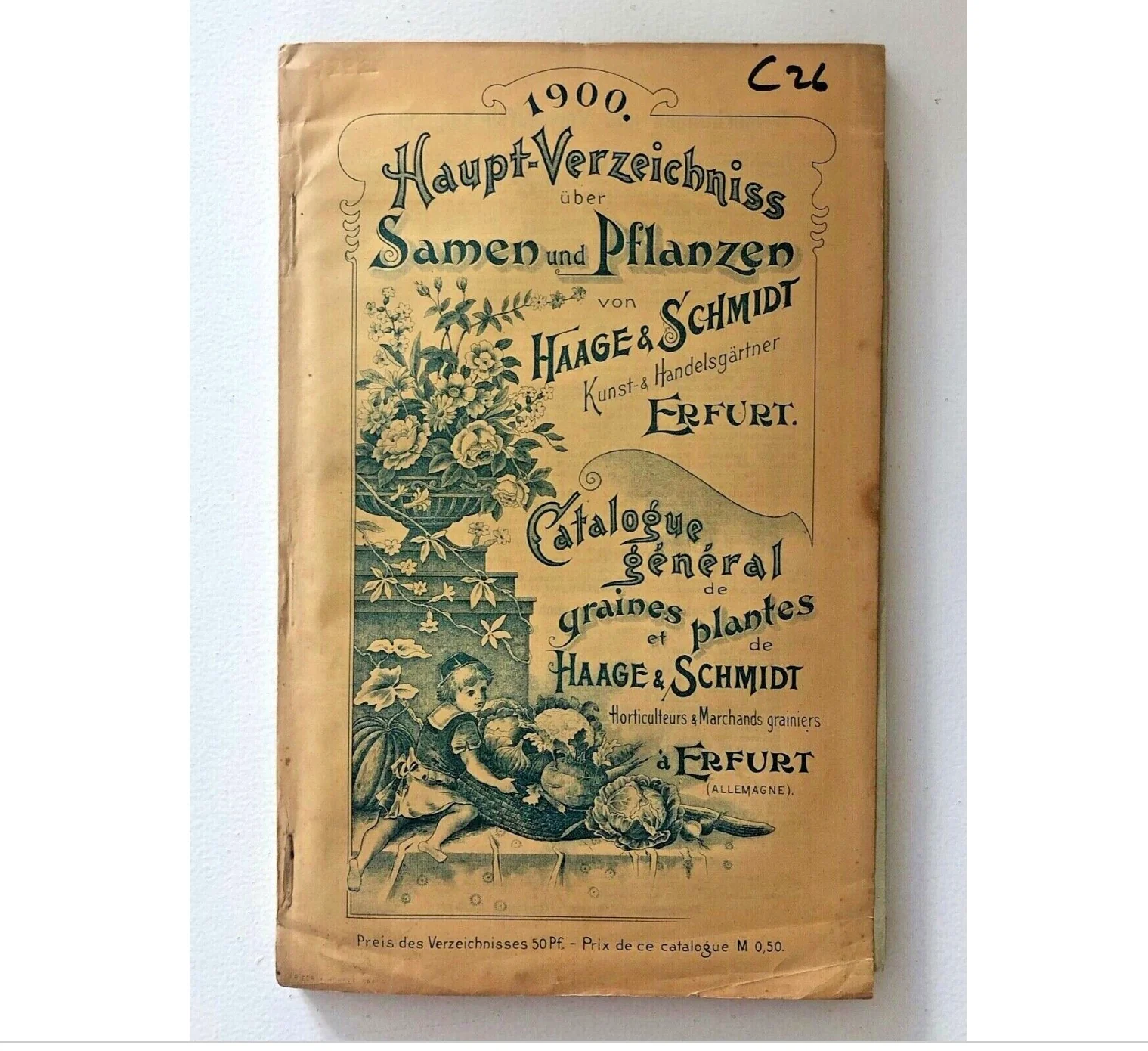 Vintage 1900 Haage & Schmidt seed and plant catalog botanical horticulture guide